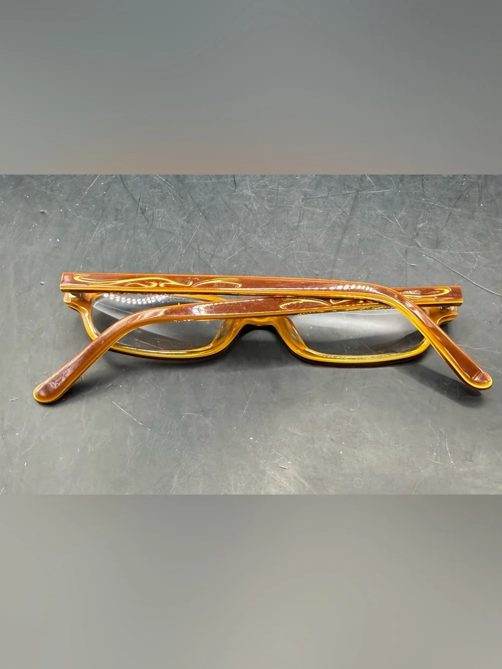 Vintage Norma Kamali 7190 Eyeglasses Frames - Butterscotch Amber Brown 48-16-140